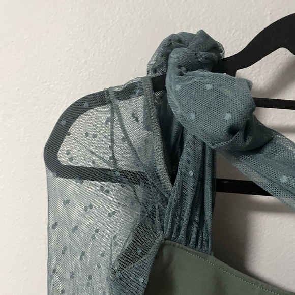 NWT Free People Intimately Tongue Tied Bodysuit in Green. Size Small - Picture 7 of 8